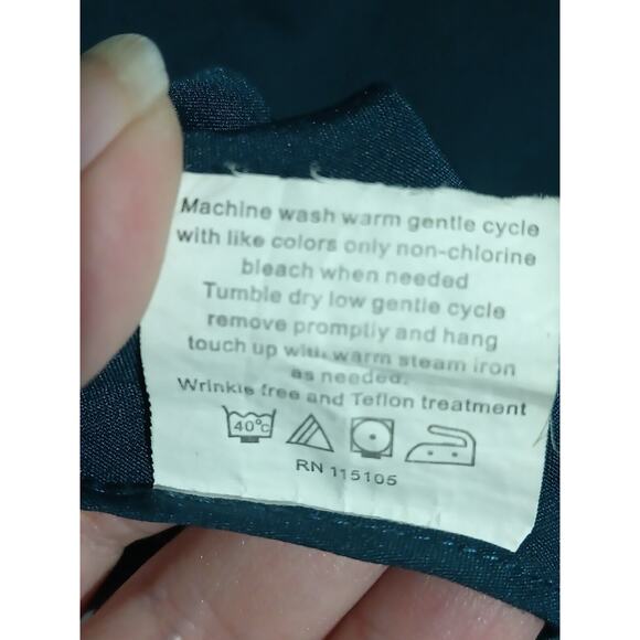 Kilburne & Finch Size 19 34/35 Long Sleeve Teal Button Up Dress Shirt - Picture 6 of 9